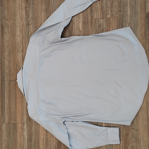 Mens Blue Button Down Collar Dress Shirt - Picture 6 of 7